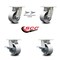 Service Caster 4 Inch Kingpinless Semi Steel Wheel Caster Swivel Locks 2 Brakes SCC, 2PK SCC-KP30S420-SSR-BSL-2-SLB-2 - alternate 4